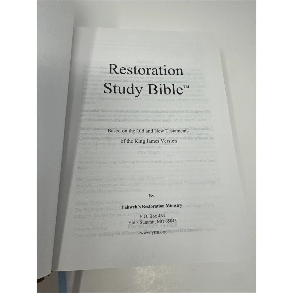 Restoration Study Bible Brown Leather 2011 NICE CLEAN imitation leather